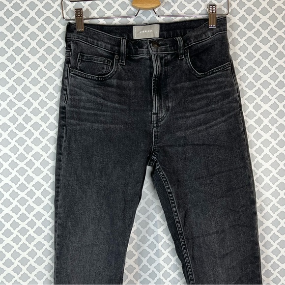 EUC Everlane Black Wash High Rise Skinny Ankle Jeans - Picture 3 of 10